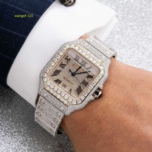 Montre Moissanite de luxe personnalisée entièrement glacée montre Moissanite tenue d'affaires montres pour hommes montre-bracelet Hip Hop