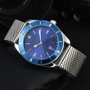 Montre de luxe de luxe superocean montre de mode designer classique célèbre montres-bracelets de haute qualité montre pour hommes bleu noir mouvement à quartz orologio uomo sb079