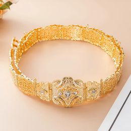 Luxury Morocco Bodal Body Bijoux Robe de fiançailles de mariage Gold Couleur Courte Platage Crystal Chaîne Bijou Gift 240401