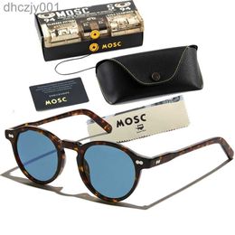 Luxe mosco miltzen -stijl kleine ronde retro zonnebrillen mannen dames acetaat frame brillen vintage klassiek merkontwerp bril door oculos de grau x9ss