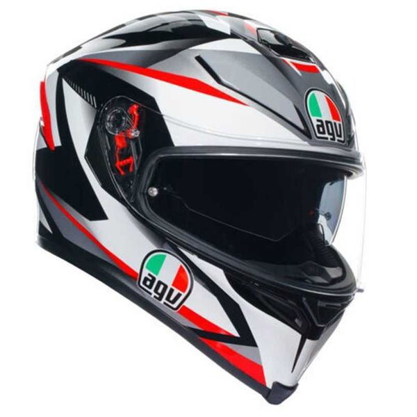 Casques de moto de luxe AGV casques découverts pour hommes et femmes K5 Plasma blanc/noir/rouge motoWN-1YC6