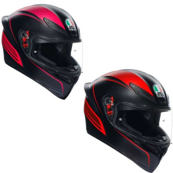Casques de moto de luxe AGV casques découverts pour hommes et femmes K1-S ECE 22.06 fixation intégrale - échauffementWN-LY9U