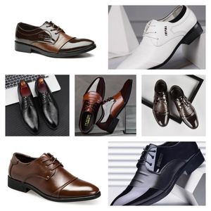 Chaussures en cuir multi-style de luxe, chaussures décontractées pour hommes, chaussures habillées de grande taille, noueurs pointues chaussures de mariage