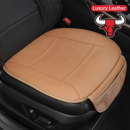 Cojín de asiento de coche de cuero de napa de lujo para Lexus Es200 UX NX rx300h Fundas de asiento protectoras antideslizantes Decoración Accesorios para automóviles Estera de cuero Marrón
