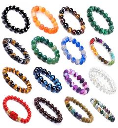 Bracelet de perles extensibles en cristal de guérison en pierre naturelle de luxe pour femmes et hommes, pierres précieuses précieuses faites à la main, Bracelets ronds, bijoux cadeau 9880443