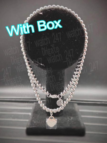 Collier de luxe bijoux de créateur pendentif en forme de coeur avec diamants 4mm colliers de mode S925 platine or rose bijoux noël saint valentin cadeau chinois