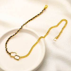 Luxe kettingontwerper Designer kettingbrief ketting achterstempel vervaagt nooit 18k gouden vergulde kettingen voor vrouwen bruiloft sieraden kerstcadeau accessoire
