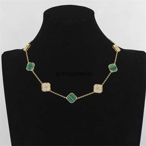 Luxe kettingen Designer ketting Van Clover Gold 10 Four Leaf Diamond Klassiek voor Dames Sieraden met lange ketting Titanium Zilver Pated Veelkleurig BJDI