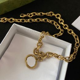 Conjunto de collares de lujo para mujer, collar con colgante, joyería de oro, pulseras de diseñador, pulsera clásica, cadenas G, collares, gargantillas, joyería 236193C