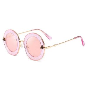 Luxe-Nouvelle arrivée Marque Designer Lunettes de soleil rondes pour femmes bonne qualité HD Miroir lunettes de soleil fête de voyage Accessoire de mode gla290g
