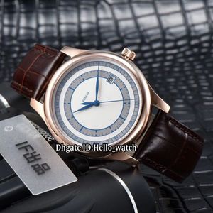 Luxe nouveau classique Calatrava 5296 5296R-001 cadran bleu blanc Japon Miyota 8215 montre automatique pour homme boîtier en or rose bracelet en cuir 223i