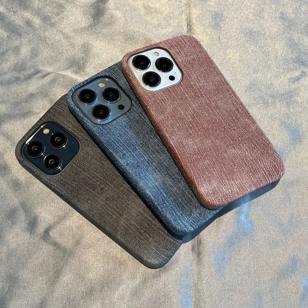 Nueva funda de teléfono de silicona suave de tela vaquera de lujo para Iphone 11 12 13 14 15 Pro Max 14 Plus funda elegante de parachoques