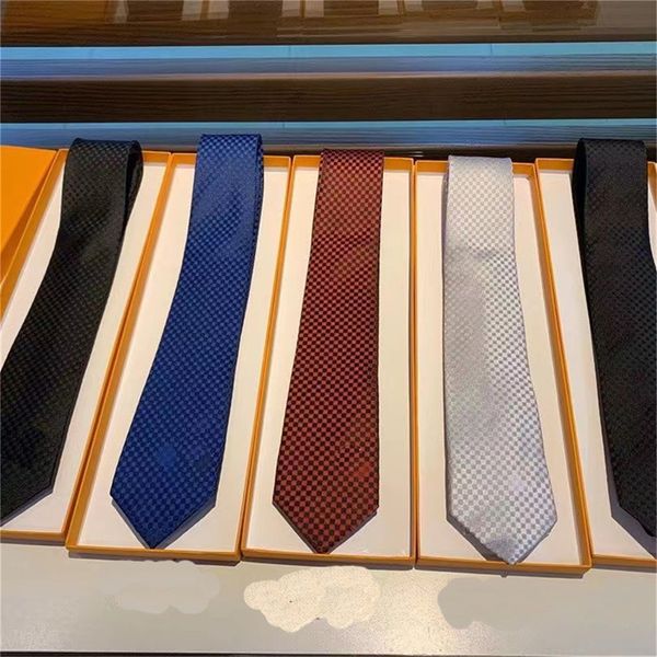 Luxe Nouveau Designer 100% Cravate Cravate En Soie Noir Bleu Jacquard Tissé À La Main Pour Hommes De Mariage Cravate Décontractée Et D'affaires De Mode Hawaii Cravates Avec Boîte 136