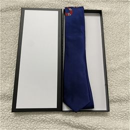 Luxe Nouveau Designer Hommes Lettre 100% Cravate Cravate En Soie noir bleu Aldult Jacquard Fête De Mariage D'affaires Tissé Design De Mode Hawaii Cravates Avec boîte 1144