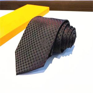 Luxe nieuwe designer herenbrief 100% banden zijden stropdas zwart blauw aldult jacquard feest trouwbedrijf geweven modeontwerp hawaii nekbanden met doos 1128