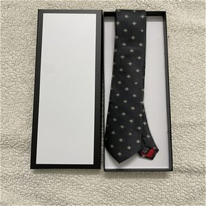 Luxe nieuwe ontwerper herenbrief 100% banden zijden stropdas zwart blauw aldult jacquard feest bruiloftsbedrijf geweven modeontwerp hawaii nekbanden met doos 1140