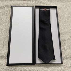 Luxe nieuwe ontwerper herenbrief 100% banden zijden stropdas zwart blauw aldult jacquard feest bruiloftsbedrijf geweven modeontwerp hawaii nekbanden met doos 1146