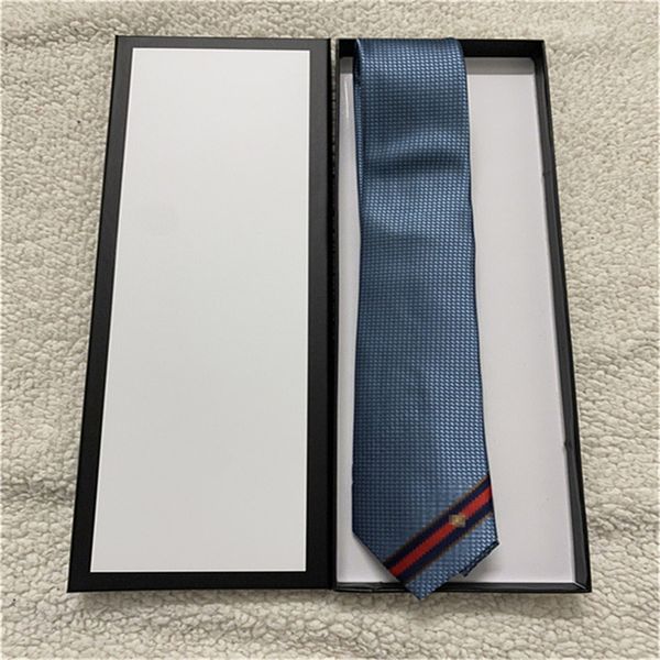 Carta de los hombres del nuevo diseñador de lujo 100% Corbata de seda negro azul Aldult Jacquard Fiesta Boda Negocio Tejido Diseño de moda Hawaii Corbatas con caja 1135