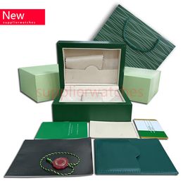 Luxe nieuwe groene R -dozen o Heren voor originele L Inner E Outer X Woman's Watches Boxes Men Polship Cadeau 126600 126610 126660296ii