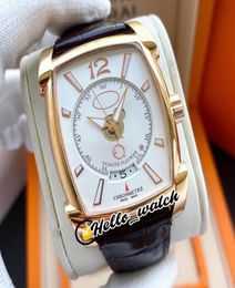 Luxury New Kalpa Grande Qf Big Fecha PF01023901 Rose de oro Rose Dial blanco HK Automatic Mens Watch Strap Limited Editions H9077336