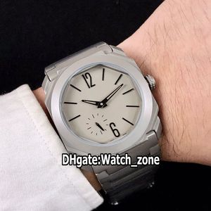 Luxe Nieuwe Octo Finissimo 102713 Grijs Dial Miyota Automatische 102711 Mens Horloges Titanium Steel Case SS Armband Gents Watches Watch_Zone