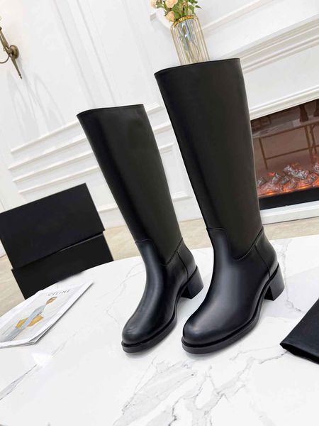 Luxe nouvelles femmes genou bottes neige chevalier bottes de pluie mode 100% cuir véritable chaussures de fête taille 35-41