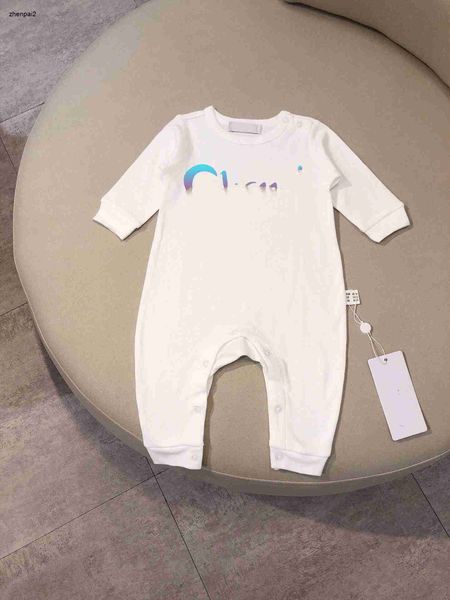 Monos de lujo para recién nacidos, mono blanco puro de alta calidad para bebé, talla 66-100, traje de gateo infantil cómodo Nov05