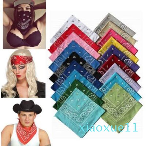 luxe- Nouveauté Paisley Bandana Polyester Magique Anti-UV Bandeau Hip Hop Multifonctionnel Bracelet Paisley Foulard 55*55cm CCA6636 300pcs