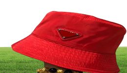 Chapéu de balde de nylon de luxo para homens e mulheres de alta qualidade designer senhoras homens primavera verão colorido couro vermelho metal chapéus de sol novo 7706569