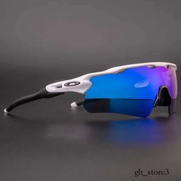 Luxe Oakleies Heren Zonnebril Cyclus Sport Zonnebril Designer Dames Rijden Buiten Fietsen Gepolariseerde MTB Fietsbril 854