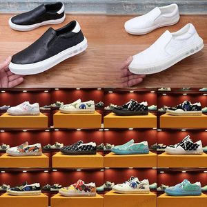 Luxe Ollie Richelieu Leather Designer Casual schoenen Gedrukt One Lazy Lazy Man Canvas Shoes For Women Men Fashion Cable Bottom Comfortabele Sneak M7CK#