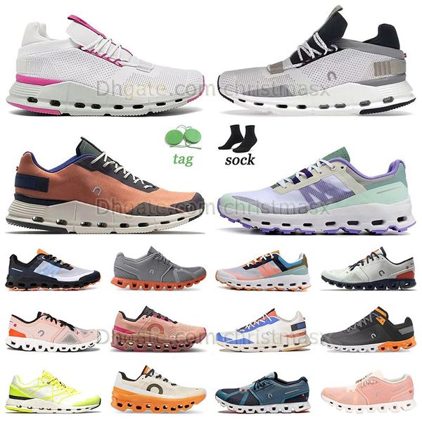 Zapatos para correr de lujo en la nube Cloudnova Form Terracotta Forest White Pink Sand Cloudvista Frost Mineral para hombre Zapatillas de deporte para mujer Zapatos de tenis Flyer Surfer X 3 Entrenadores