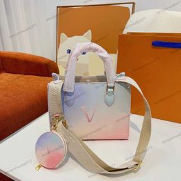 Luxe onthego designer sacs à bandoulière multicolore femmes sacs à main fleur sac fourre-tout en cuir véritable sacs à bandoulière femme sac à main avec poche à monnaie