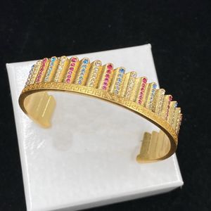 Bracelets ouverts de luxe motif grec ancien manchette jonc Banshee tête de Méduse Portrait plaqué or 18 carats bijoux de créateur pour femmes cadeaux de fête HMB1 -- 15