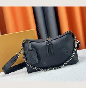 Luxe openwork kalfsleer schoudertas, metalen crossbody tas, stijlvolle ketting gevlochten handvat toted, klassieke messenger tas nieuwe lederen handtassen retro stijl lady tas werktas