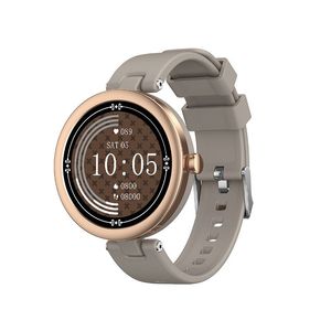 Luxe originele grote ronde wijzerplaat randdisplay smartwatch met hartslag-slaapmonitoring Gezondheid stappenteller Waterdicht Android IOS smartwatch met lange uithoudingsvermogen