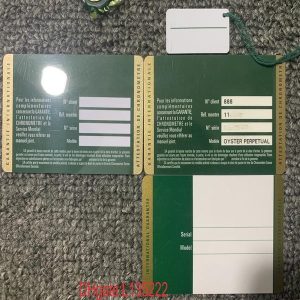 luxe Origineel correct passend bestand beveiligingskaart cadeautasje top groene houten horlogedoos doos brochure boekje2682