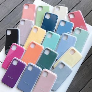 Funda de silicona Original de lujo para Apple iPhone 11 13 12 14 15 Pro Max 14 15 Plus, fundas oficiales, funda trasera a prueba de golpes sin logotipo