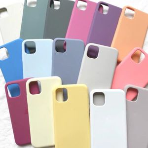 Case sólido de silicona para iPhone15 14 11 13Pro 12Max Soft TPU Back Cover Fundas