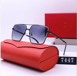 Luxe ovale zonnebrillen voor mannen Designer Zomertinten Gepolariseerde pilootbrillen Zwarte Vintage Oversized Sun Glazen februari