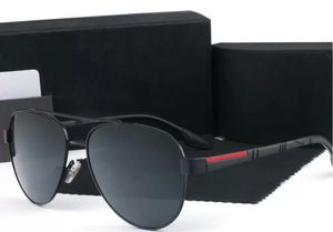 Gafas de sol ovaladas de lujo para hombres Diseñador de verano Gafas de piloto polarizadas Gafas de sol de gran tamaño vintage negras de mujer Gafas de sol masculinas con caja