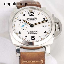 Luxury Panerais Watch Luminors Panerai Lumino Series 44 mm Automatic Mécanique Business Business Swiss White Down Brown Brown Pam01499 Entb