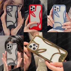 Coques de téléphone évidées à motif de semelle parisienne de luxe pour iPhone 14 14pro 14plus 13 13pro 12 12pro 11 Pro Max