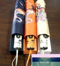 Luxury Party Gift Designer Automatische paraplu Vrouwen Mannen Hoogwaardige Vlauwe regen UV Sun Sunshade Paraplellas Parasol Nieuw