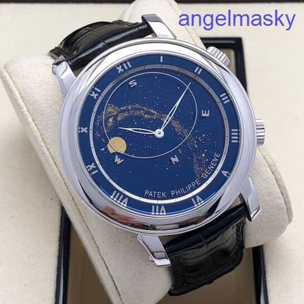 Montres Patek de luxe pour hommes étonnants 5102 Mécanique automatique de la montre masculine en or blanc 18k