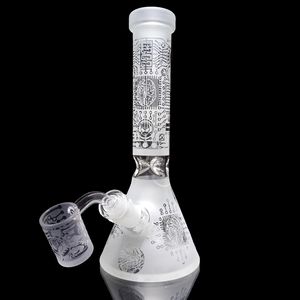 zandstraalde glazen bong bekerbasis dab rig olie was rookglas water pijp zand spaarden water bong ufo mode beker bongs ontwerpen luxe