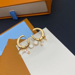 Luxe Parel Ster Oorknopjes Merk Designer Mode Goud Verzilverd Roestvrij staal Oordruppel Mode Dames Bruiloft Sieraden Cadeau Hoge kwaliteit Met doos