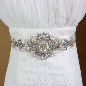 Perles De Luxe Ceintures De Mariée 2017 Bling Bling Strass Cristaux De Mariage Ceintures Ruban Organza Belle Bohème Bandeau De Mariée Bandeau