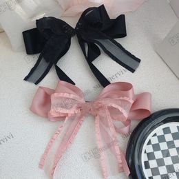 Perlas de lujo carta encaje Arcos pinzas para el cabello diseñador niñas cinta Arco horquillas Diseñador mujer rosa accesorios dama estilo niños pasadores Z2906