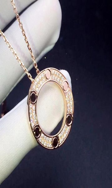 Collier pendentif de luxe mode colliers ronds pierre pour homme femme design personnalité 8 option qualité supérieure avec boîte 7354228